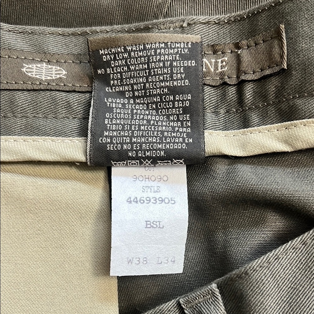 NWT Savane Scotchgard Olive Green Pants Men’s Size 38x34 - Picture 7 of 11